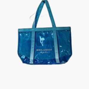 DOLCE & GABBANA Light Blue Transparent Tote Bag